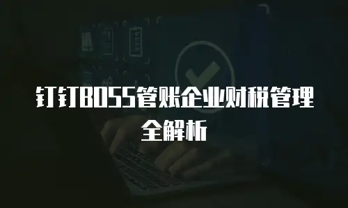 钉钉BOSS管账企业财税管理全解析
