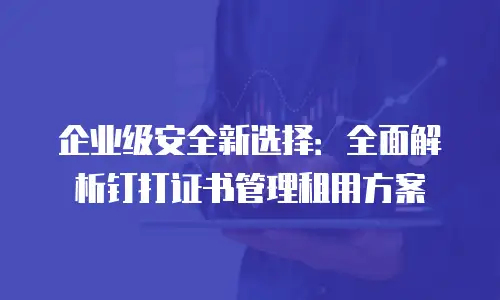 企业级安全新选择：全面解析钉打证书管理租用方案