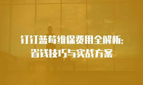 钉钉蓝莓维保费用全解析：省钱技巧与实战方案