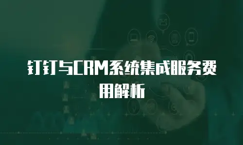 钉钉与CRM系统集成服务费用解析