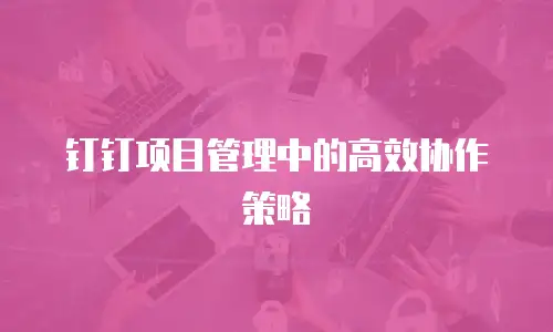 钉钉项目管理中的高效协作策略
