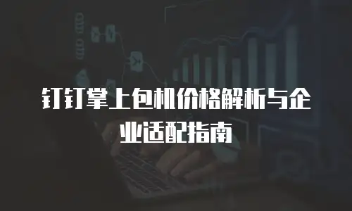 钉钉掌上包机价格解析与企业适配指南