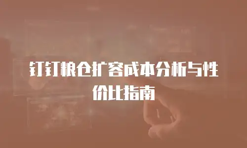 钉钉粮仓扩容成本分析与性价比指南