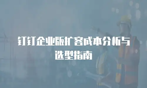钉钉企业版扩容成本分析与选型指南
