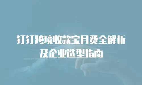 钉钉跨境收款宝月费全解析及企业选型指南