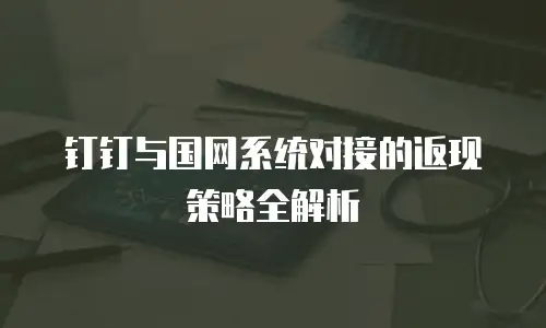 钉钉与国网系统对接的返现策略全解析
