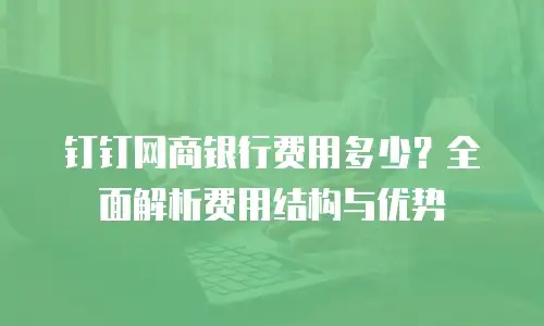 钉钉网商银行费用多少？全面解析费用结构与优势