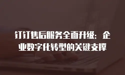 钉钉售后服务全面升级：企业数字化转型的关键支撑