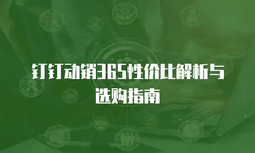 钉钉动销365性价比解析与选购指南