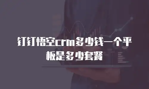 钉钉悟空crm多少钱一个平板是多少套餐