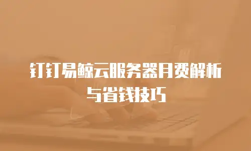 钉钉易鲸云服务器月费解析与省钱技巧