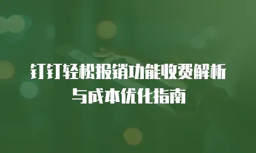 钉钉轻松报销功能收费解析与成本优化指南