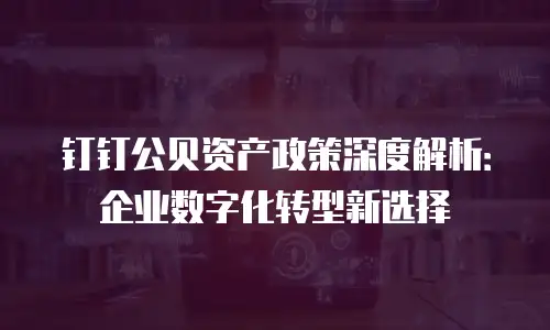 钉钉公贝资产政策深度解析：企业数字化转型新选择