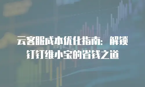 云客服成本优化指南：解锁钉钉维小宝的省钱之道