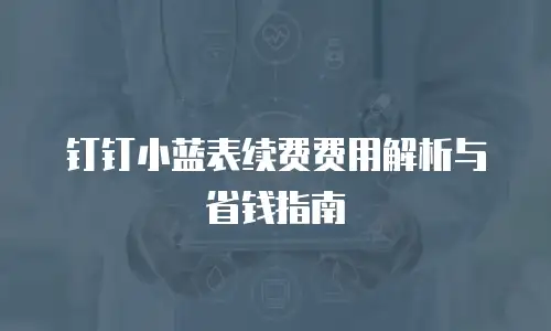钉钉小蓝表续费费用解析与省钱指南