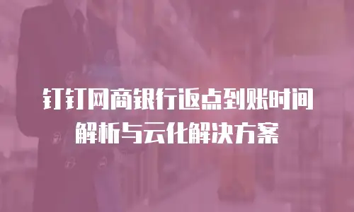 钉钉网商银行返点到账时间解析与云化解决方案