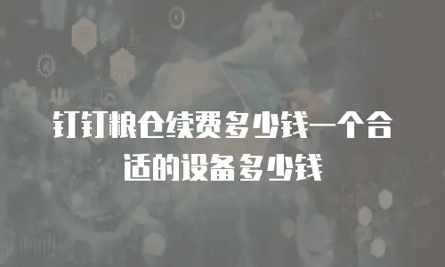 钉钉粮仓续费多少钱一个合适的设备多少钱