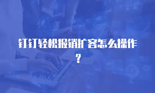 钉钉轻松报销扩容怎么操作？