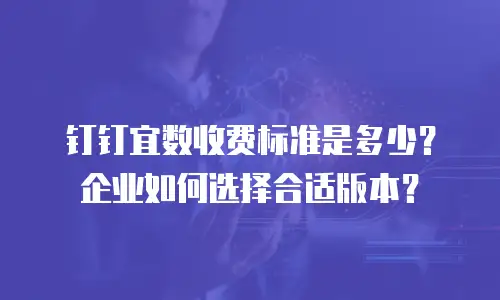 钉钉宜数收费标准是多少？企业如何选择合适版本？
