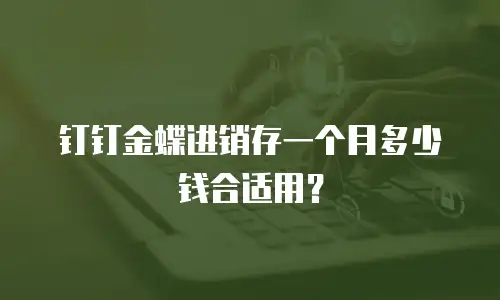 钉钉金蝶进销存一个月多少钱合适用？