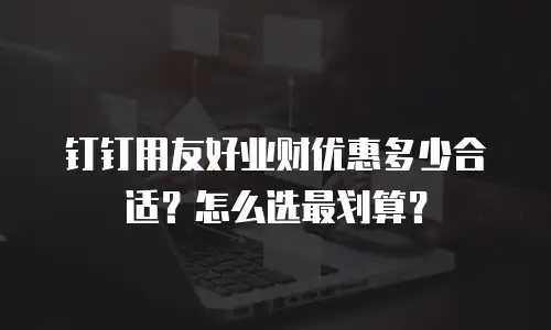 钉钉用友好业财优惠多少合适？怎么选最划算？