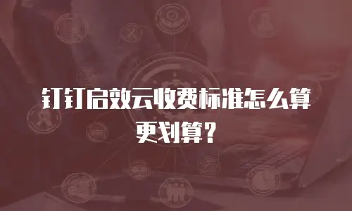 钉钉启效云收费标准怎么算更划算？