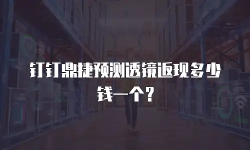 钉钉鼎捷预测透镜返现多少钱一个？