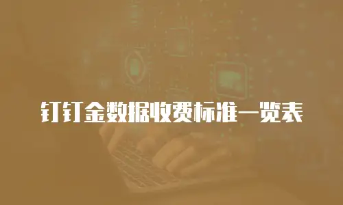 钉钉金数据收费标准一览表