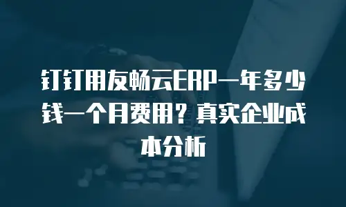钉钉用友畅云ERP一年多少钱一个月费用？真实企业成本分析