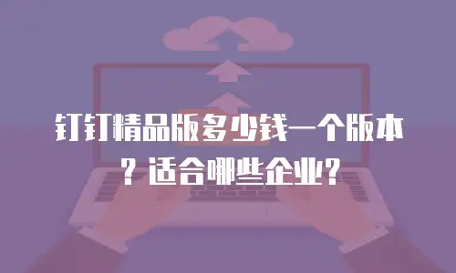 钉钉精品版多少钱一个版本？适合哪些企业？