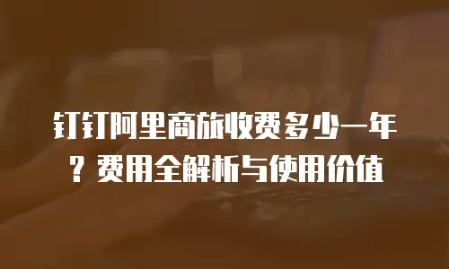 钉钉阿里商旅收费多少一年？费用全解析与使用价值