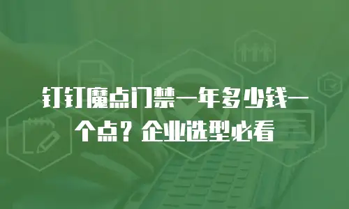 钉钉魔点门禁一年多少钱一个点？企业选型必看
