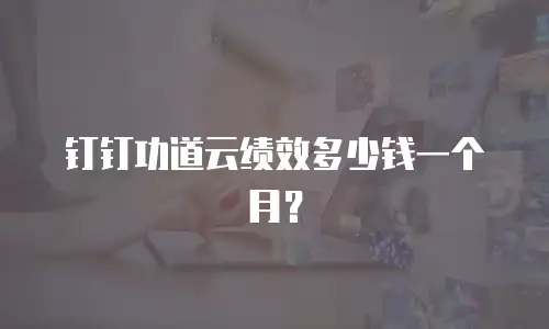 钉钉功道云绩效多少钱一个月？
