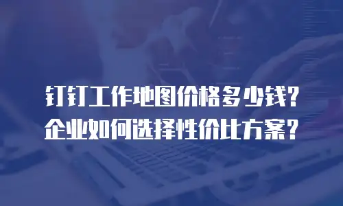 钉钉工作地图价格多少钱？企业如何选择性价比方案？