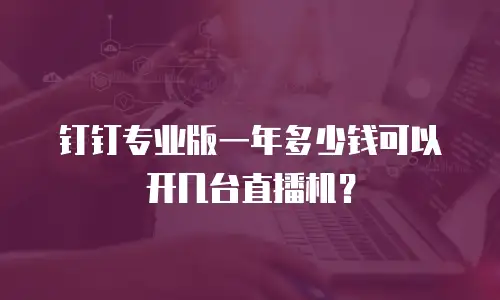 钉钉专业版一年多少钱可以开几台直播机？