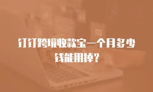 钉钉跨境收款宝一个月多少钱能用掉？