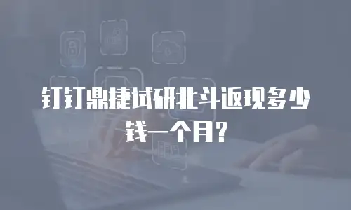 钉钉鼎捷试研北斗返现多少钱一个月？