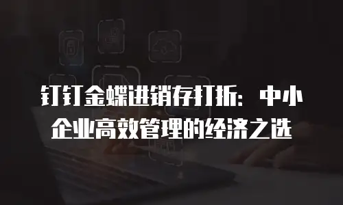 钉钉金蝶进销存打折：中小企业高效管理的经济之选
