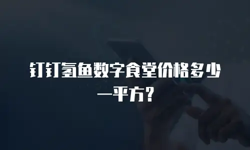 钉钉氢鱼数字食堂价格多少一平方？