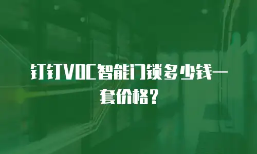 钉钉VOC智能门锁多少钱一套价格？