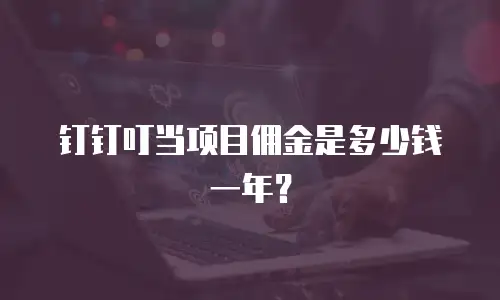钉钉叮当项目佣金是多少钱一年？