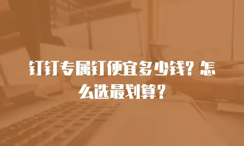 钉钉专属钉便宜多少钱？怎么选最划算？