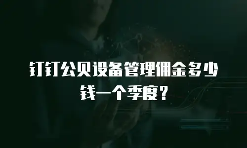 钉钉公贝设备管理佣金多少钱一个季度？