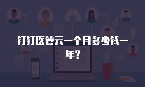 钉钉医管云一个月多少钱一年？