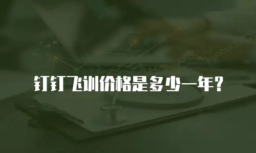 钉钉飞训价格是多少一年？