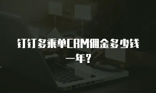 钉钉多乘单CRM佣金多少钱一年？