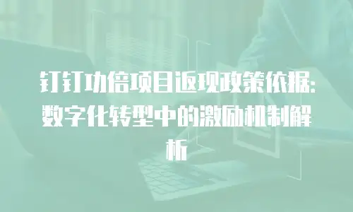 钉钉功倍项目返现政策依据：数字化转型中的激励机制解析