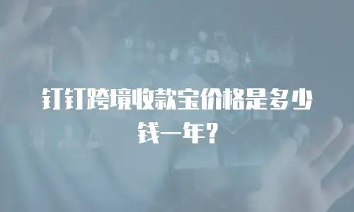 钉钉跨境收款宝价格是多少钱一年？