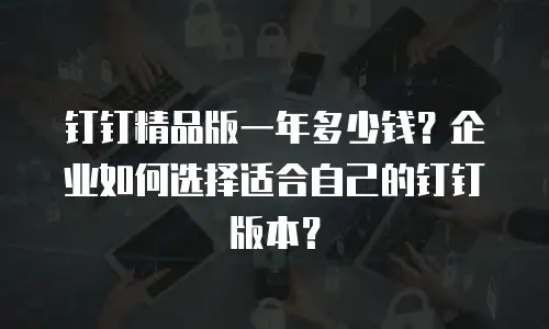 钉钉精品版一年多少钱？企业如何选择适合自己的钉钉版本？