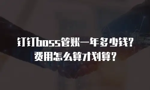 钉钉boss管账一年多少钱？费用怎么算才划算？